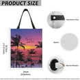 thumbnail image 7 of Yuyamidu Coconut Tree Car Trash Bag Sunset Car Storage Bag Portable Car Rubbish Bag for Back Seat, Headrest Car Accessory Reusable Auto Garbage Holder, 7 of 7