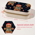 thumbnail image 5 of Christmas Gingerbread Man Velvet Portable Travel Organizer with Removable Compartment – Gift Idea, Jewelry Organizer, Storage Box, and Bracelet Holder, 5 of 7