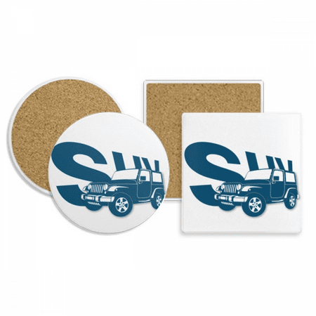 

Functional Vehicle Classics Coaster Cup Mug Holder Absorbent Stone Cork Base Set