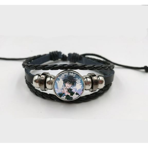 Anime beaded Jujutsu Kaisen Gojo, Fu Hei Hui, leather beaded bracelet