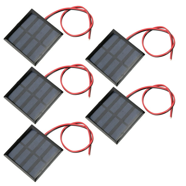 Kritne 5Pcs Mini Solar Panel Power Supply Module Board with 30CM Red Black Line DC2V 150mA,Epoxy Solar - Walmart.com