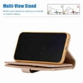 thumbnail image 7 of Dteck 9 Card Holder Folio Flip Glitter Leather Folding Stand Magnetic Wallet Purse Case with Strap &Zipper Coin Change Money Pocket, For iPhone 11 6.1", gold, 7 of 7