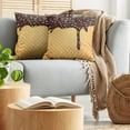 thumbnail image 5 of Ambesonne Ice Cream Throw Pillow Cover 2 Pack, Choco Waffle, 24", Dark Brown Mustard, 5 of 5