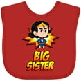 thumbnail image 3 of Inktastic Big Sister Superhero Girls Baby Bib, 3 of 4