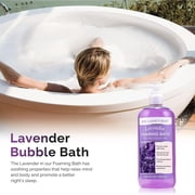 Bubble Foaming Bath with Pure Epsom Salt - Chamomile Rose Lavender Bath Set, Relaxing Holiday Birthady Gifts for Her, 3 Pack 49.8 fl oz