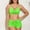 Green, variant on Hvot&aat Women Solid Color Swimsuit Tie Front Shorts Bikini Drawstring Bathing Suit Two Piece Summer Beachwear