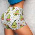 thumbnail image 4 of Balery Avocado Playing Music Pantalones cortos de entrenamiento estampados para mujer, sin costuras, ajustados, para gimnasio, yoga, correr, deportes, ejercicio activo, fitness.-XX-Large, 4 of 8