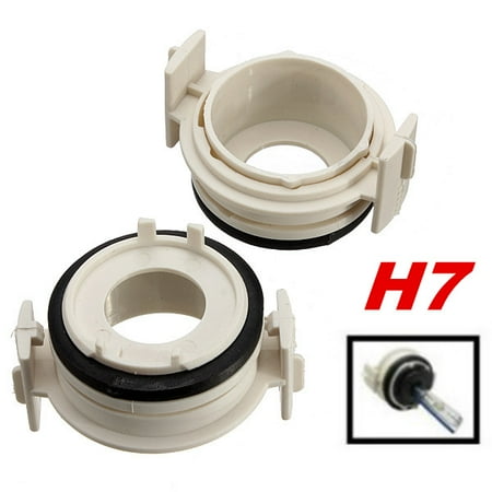 Series Color Conversion 2pcs H7 HID Xenon Bulb Holder Adapter Adaptor Conversion For E46 E90 E65 3 Series 99-06 ABS Plastic Aftermarket Replacement US ()