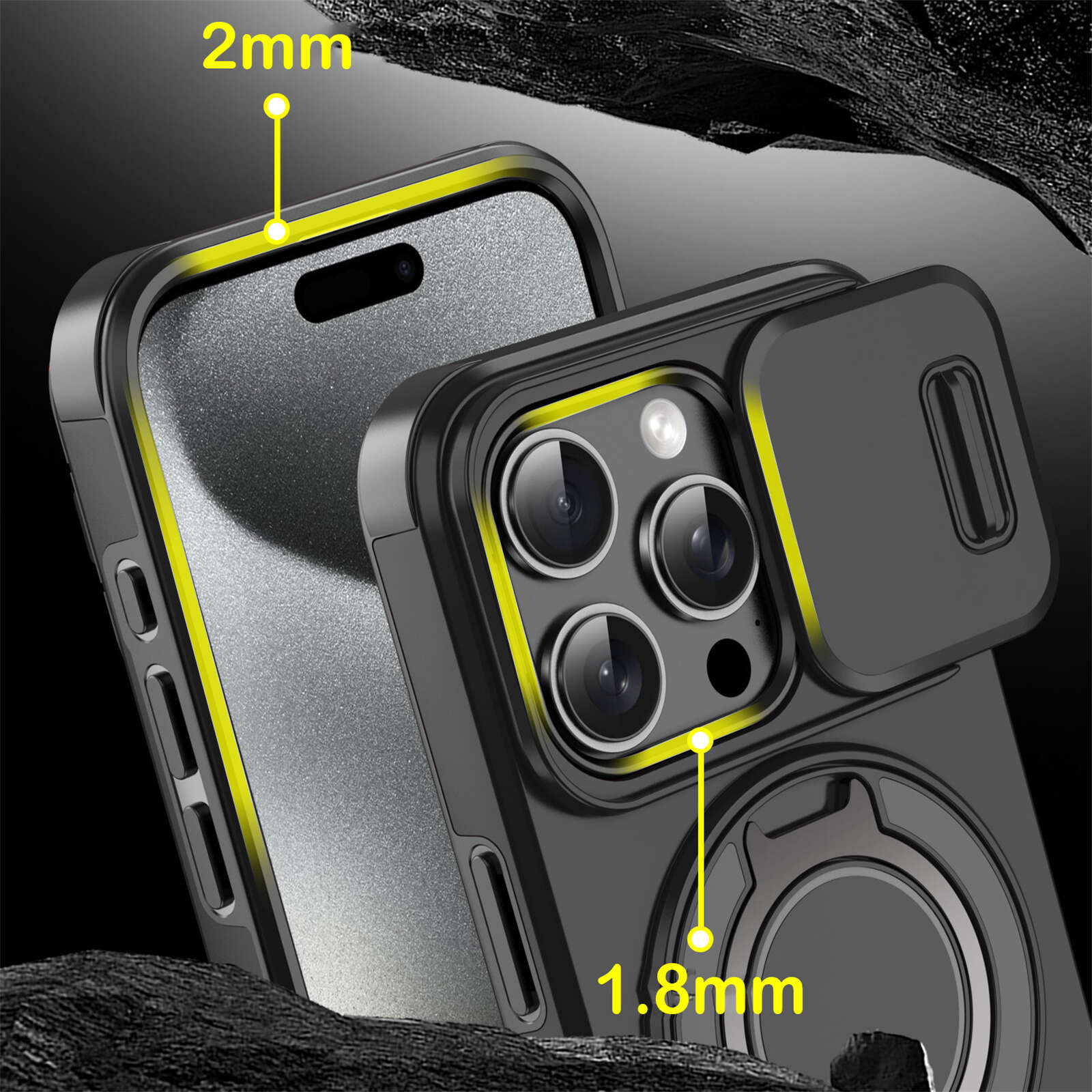 Bentoben iPhone 13/14 Case With Kickstand and Camera Cover photo 4