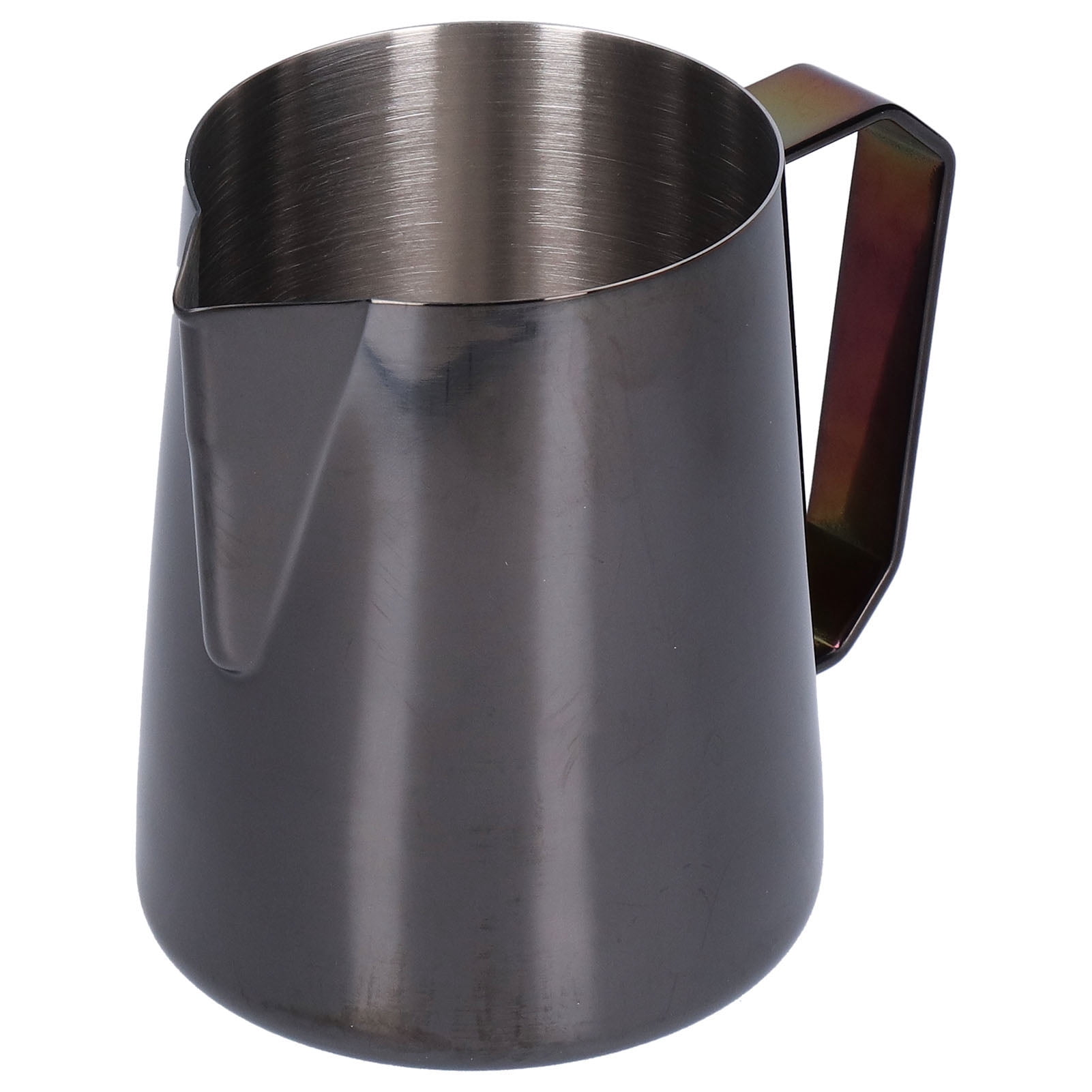 YAHHU 600ml / 20.28 oz Stainless Steel Coffee Milk Frothing Cup Steaming Pitcher Pointed Mouth Black