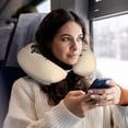 thumbnail image 6 of Easygdp Let The Adventure Begin Travel Pillow Memory Foam, Head Neck Support Airplane Pillow for Traveling, Car, Home, Travel Neck Flight Pillow, 6 of 8