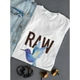 thumbnail image 3 of Raw Mockingbird Graphic Women White T-Shirt, Female x-Large, 3 of 4
