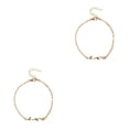 thumbnail image 1 of Guardurnaity Tobillera de aleación en forma de rosa, delicada para pies, adorno para pies, accesorio de moda, joyería para niña para dorado 2piezas, 1 of 6