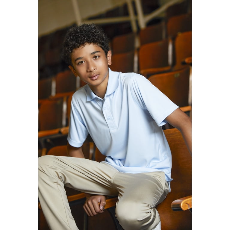 French Toast Boys' School Uniform Moisture-Wicking Polo photo 4