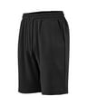 thumbnail image 6 of BUWTTER Mens Shorts Solid Color Drawstring Jacquard Casual Loose Comfortable Business Sports Black Shorts L, 6 of 6