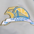 thumbnail image 4 of Men's Mitchell & Ness  Blue/Silver Golden State Warriors Thunderstorm Lightweight Satin Full-Snap Jacket, 4 of 7