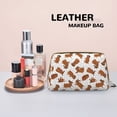 thumbnail image 4 of Cute Dog Paw Makeup Bag, Large Capacity Travel Cosmetic Bag for Women Girls- Travel Toiletry Bag Leather Portable Waterproof Makeup Case Organizer with Handle, 4 of 4