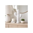 thumbnail image 3 of Contemporary Wooden Cactus Figurine for Home Decor - Modern Sculpture for Bathroom, Office, and Living Room Decor - Artful Ornaments for Shelf and Coffee Table Display - 18", White & Brown, 3 of 13