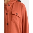 thumbnail image 5 of Time and Tru Women's and Women's Plus Ribbed Shirt with Hood, Sizes XS-4X, 5 of 6