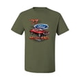 thumbnail image 2 of Wild Bobby, 1977 Ford Motors 77 Mustang Silhouette, Cars and Trucks, Men Graphic Tee, Military Green, 4X-Large, 2 of 4