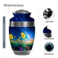 thumbnail image 2 of KARYLIZ Sunflower Funeral Urns For Adult Ashes Men - Large Funeral Urn for Human Ashes - Cremation Urns For Female - Burial Urn For Daughter And Son With Velvet Bag 10 Inch, 2 of 2