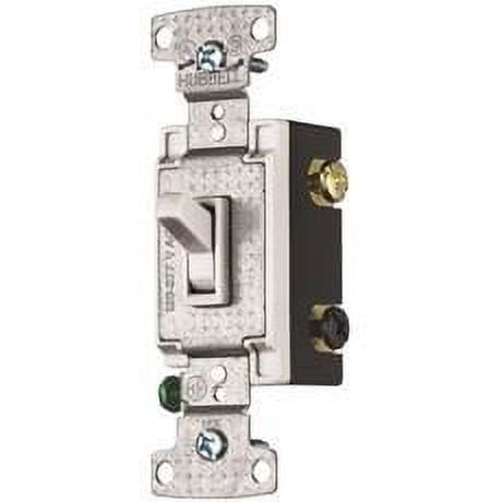 Hubbell tradeSELECT RS415W White Four Way Toggle Light Switch 15A
