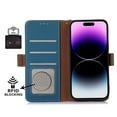 thumbnail image 2 of Nalacover for iPhone 13 Pro Max Synthetic Leather and Soft TPU Case,360 Protection Flexible Luxury Magnetic RFID Flip Wallet Card Slots Kickstand Shockproof Cover with Cute Pendant.Blue, 2 of 8