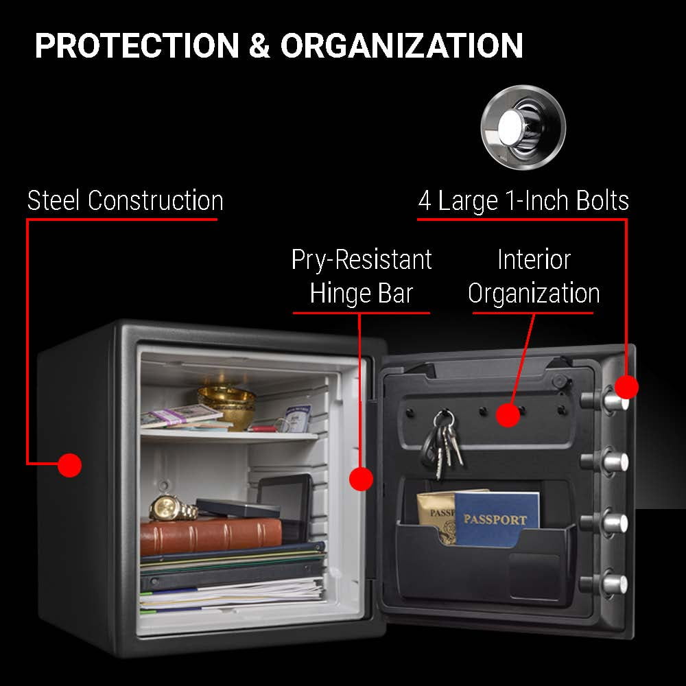 SentrySafe SFW123ES Fire-Resistant and Water-Resistant Safe with Digital Keypad Lock, 1.23 Cu. ft.