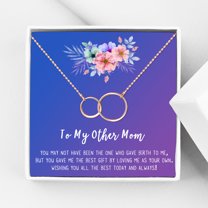 To My Other Mother Mother's Day Card Necklace, Step Mom Mother's Day Jewelry, Gift for Step Mom, Gift for Her, Mother's Day Present [Rose Gold Infinity Ring, 18" Chain]