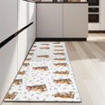 thumbnail image 4 of White Highland Cow Floral Pattern Kitchen Rug Mat,Kitchen Runner Rugs Non Skid Washable,Decorative Kitchen Floor Mats for Kitchen,Sink,Laundry,17"X47", 4 of 5