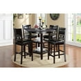 thumbnail image 2 of New Classic Furniture Gia 5-Piece Transitional Wood Dining Set in Ebony, 2 of 10