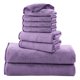 thumbnail image 1 of Juego de toallas Cosy Family de 8 piezas de microfibra color lavanda, 1 of 7