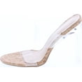 thumbnail image 2 of Top Moda Womens Transparent Lucite Double Strap Fashion Dress Sandals, 2 of 7