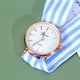 thumbnail image 2 of EeaseMX Reloj de pulsera de poliéster con forma de lazo para mujer, moderno, con decoración de muñeca, talla L, color azul cielo., 2 of 8