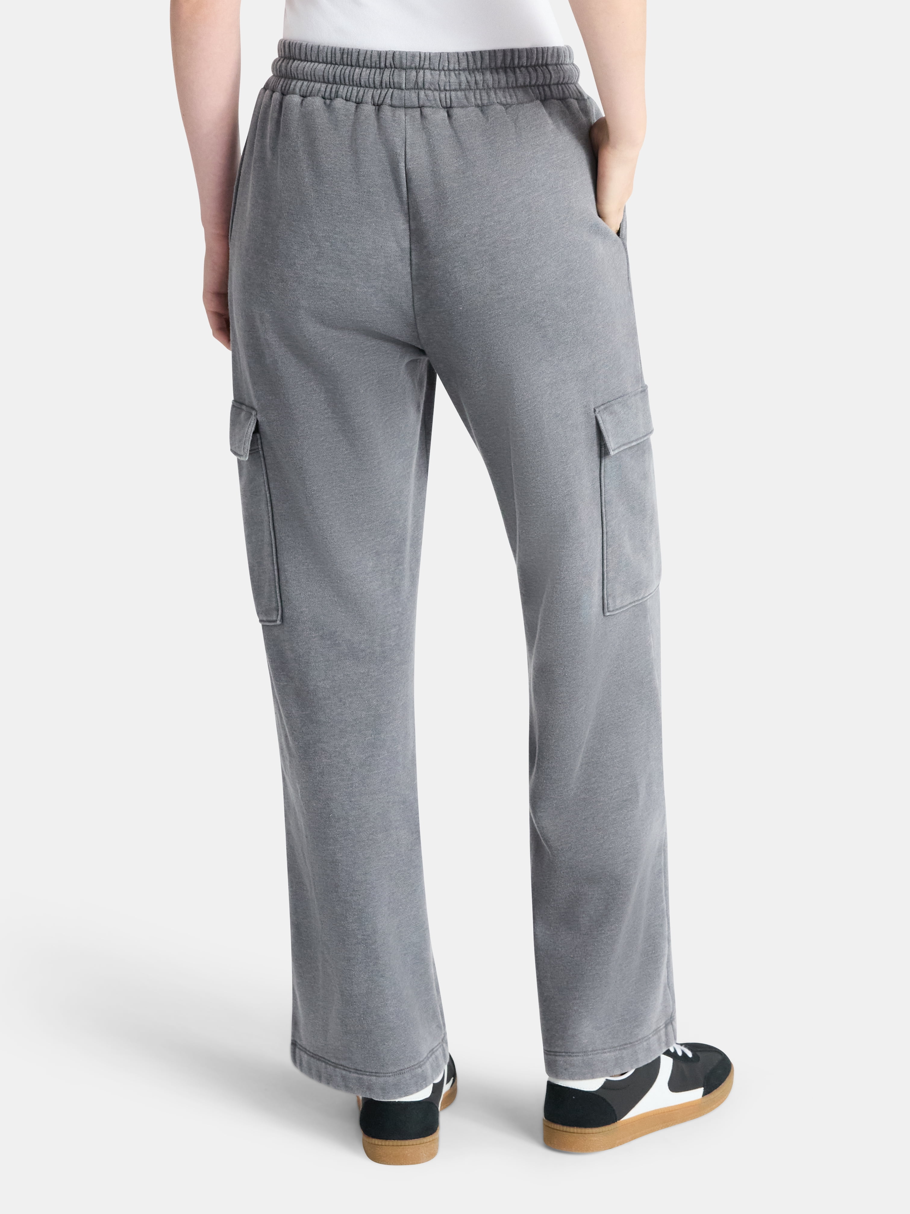 No Boundaries Washed Cargo Sweatpants, Women's
