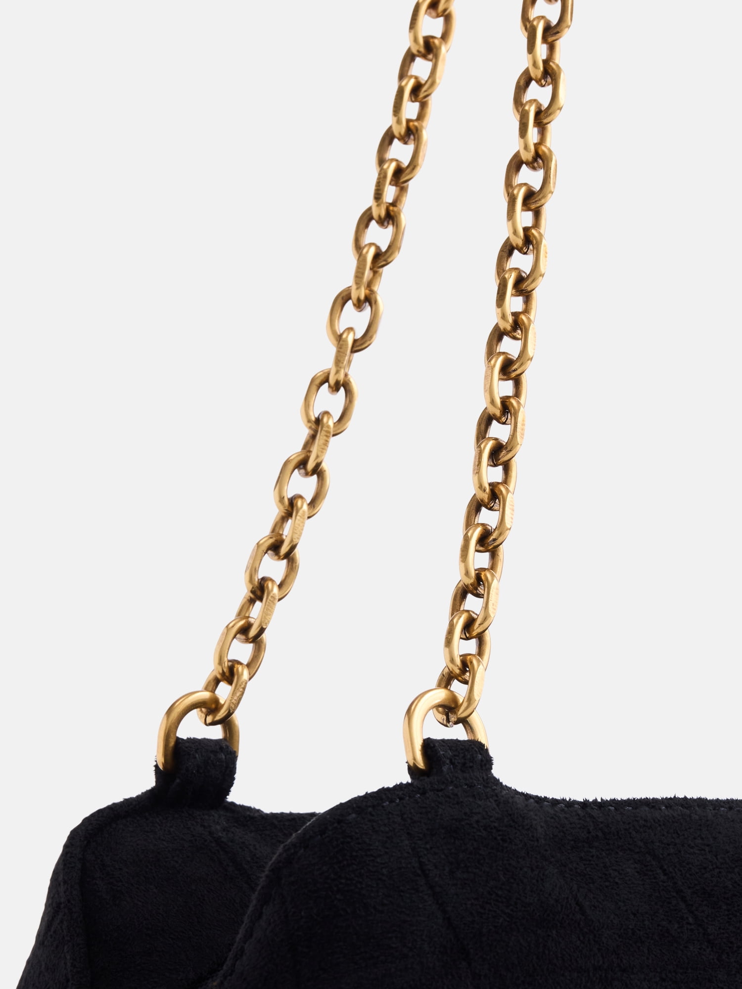 Scoop Women's Faux Croc Chain Shoulder Bag, Black Croc