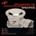thumbnail image 4 of A-Premium Secondary Air Injection Check Valve Compatible with Saab 9-3 2003/2009-2011 2.0L, 9-3X 2010-2011 2.0L, 9-5 2002-2003 3.0L, Air Pump Check Control Valve with Gasket, 4 of 5