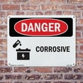 thumbnail image 5 of Corrosive OSHA Danger Rigid Plastic Sign 18 Inch x 12 Inch - 5 Pack, 5 of 8