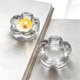 thumbnail image 4 of Candelabro de cristal | Diseño transparente de 5 pétalos para velas de té | Decoración romántica para mesas de comedor, centros de mesa de bodas y fiestas, 4 of 7