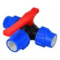 thumbnail image 1 of Válvula de bola de cierre, válvula de bola de tres vías de 25 mm Conexión rápida Tubo de PVC PE Interruptor rápido Conector en T Tamaño 25 mm, 1 of 4