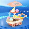 thumbnail image 2 of Ice Cream Cart Toys for Kids, 28 Piece Ice Cream Shop Pretend Play Set with Scooper, Toppings and Other Scoop and Serve Toys for Girls Gifts Sweet Treats Ice Cream and Desserts Tower Playset Car Toy, 2 of 5