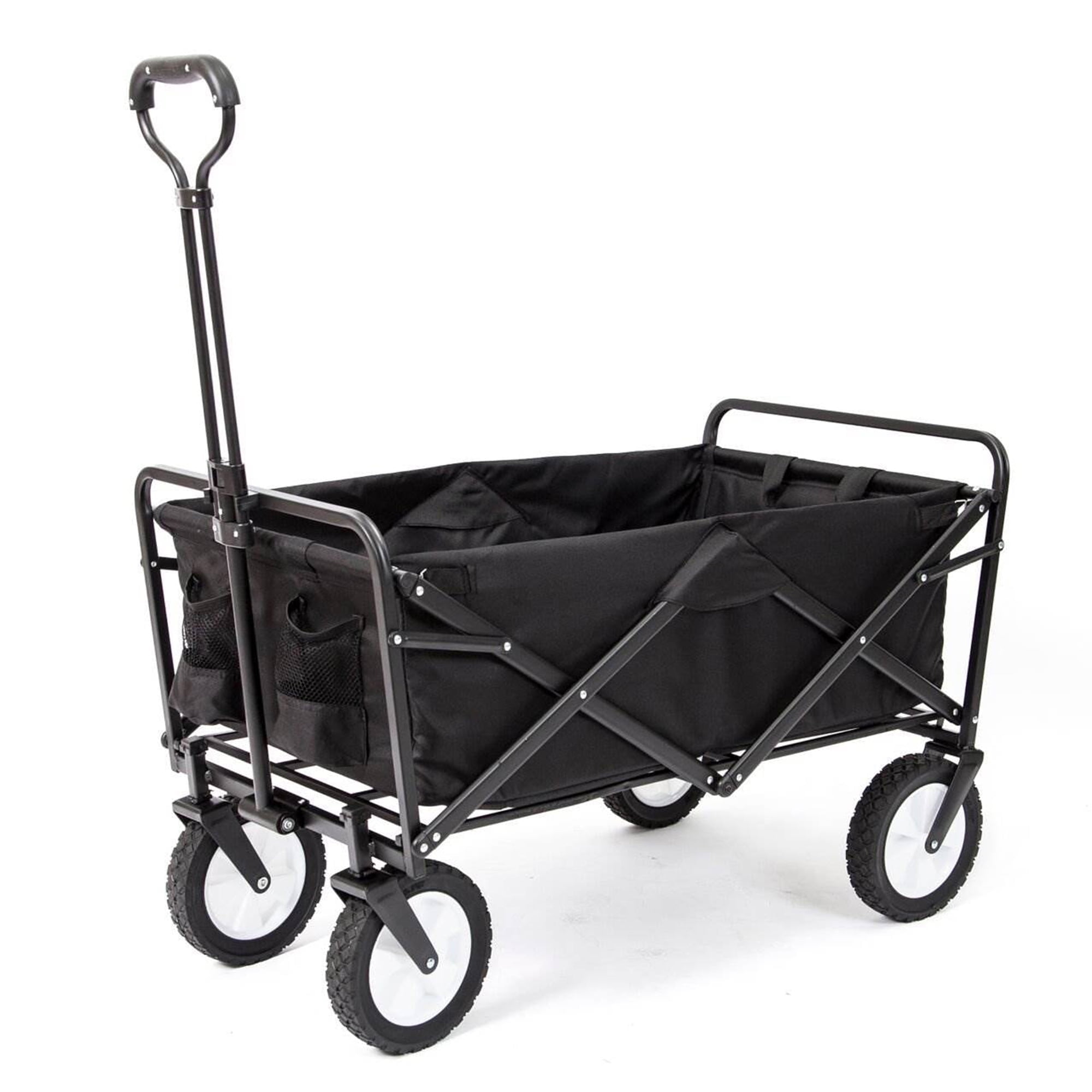 Mac Sports Collapsible Folding Outdoor Heavy Duty Utility Wagon, 300 lbs Weight capacity, Black