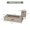 thumbnail image 5 of VENTOPYR 2-Piece Outdoor Propane Rectangle Concrete 56-inch x 28-inch Gray Fire Table Set w 20lb Tank Table, 5 of 8