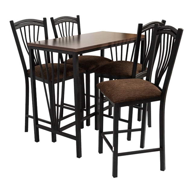 Desayunador 4 Bancos Magda Nogal - Kessa Muebles