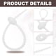 thumbnail image 3 of Uxcell 6 Pulgadas Bridas de Silicona, 20pcs Organizador de Bridas de Goma Reutilizables para Hogar Oficina Cocina Bolsas de Comida Cables Clip Ajustable, Blanco, 3 of 6