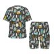 thumbnail image 1 of Balery Moose Squirrel owls tree Conjunto de Pijama Infantil de Manga Corta con Estampado – Ropa de Dormir de Algodón Suave-4X-Large, 1 of 6