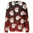 thumbnail image 2 of Gibobby Sudaderas Navideñas para Mujeres Blusa de sudadera estampada con cuello redondo y manga larga para entrenamiento diario en casa y al libre para mujer(Vino,M), 2 of 5