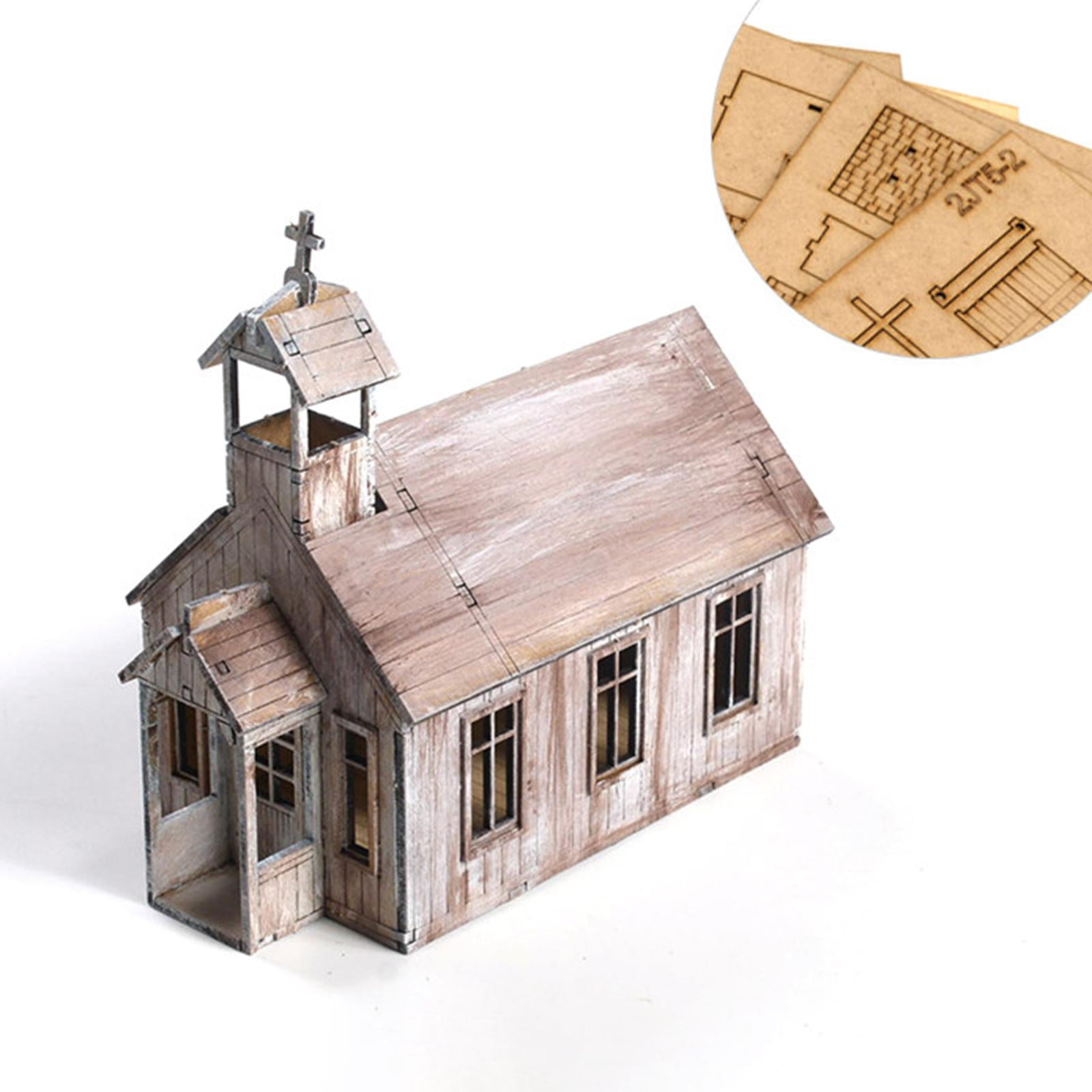 Architecture Model House Puzzle Educational Wooden Design for Children and Adults Collectible Diorama Decor
