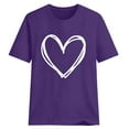 thumbnail image 6 of Ichuanyi Womens Shirts , Fashion Women Valentine's Day Print Short Sleeve T-shirt Novelty Graphic Tops, 6 of 6