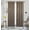Taupe, variant on Kate Aurora Modern Art Contemporary 2 Pack Light Filtering Grommet Top Curtains - Assorted Colors, 84 in. Long